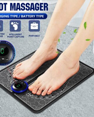 EMS Foot Massager Mat Electric USB Charging Smart Display Ten Acupuncture Feet Cushion Blood Circulation Pad Health Care Home - With Box