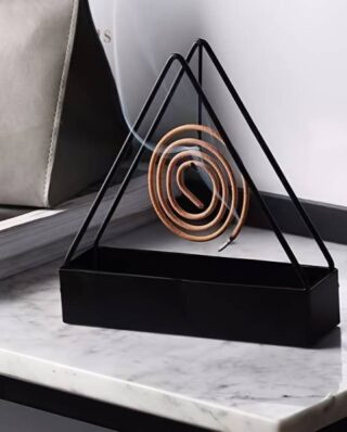 Triangle Mosquito Coil Holder, Spiral Mosquito Coil Holder Insect Repellent Rack (random color)