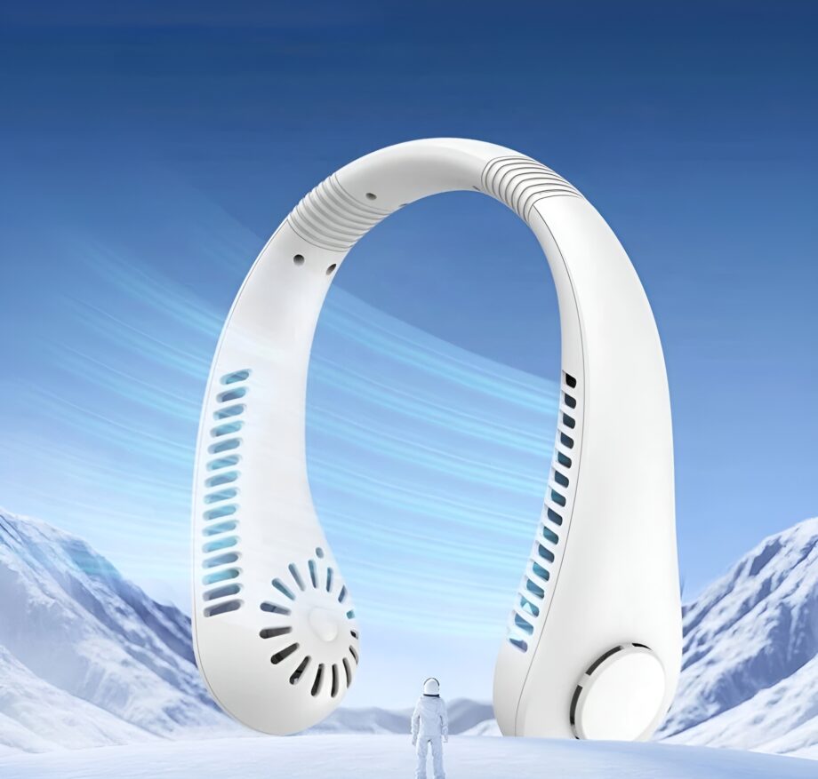 X5 Leafless Portable Neck Hanging Fan, Bladeless Neck Fan, Wearable Sports Mini Fan, USB Rechargeable (Random color)