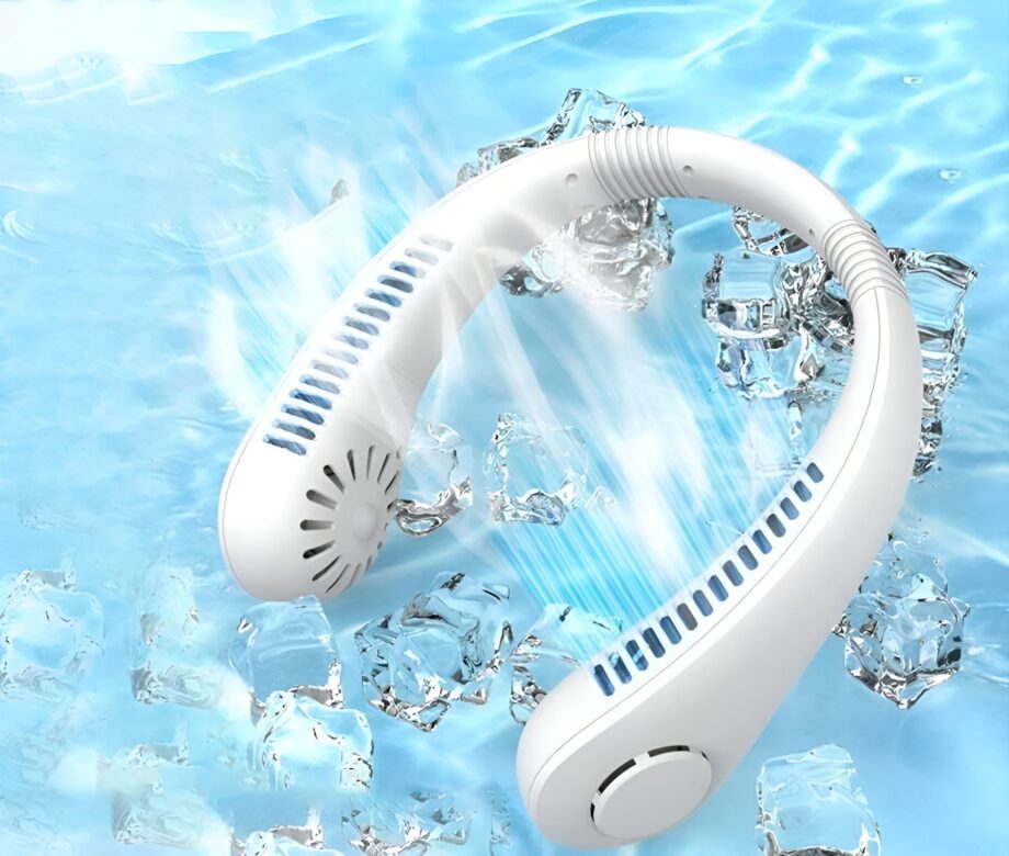 X5 Leafless Portable Neck Hanging Fan, Bladeless Neck Fan, Wearable Sports Mini Fan, USB Rechargeable (Random color)