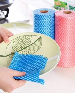 50 Sheet Roll Disposable Tissue Towel Paper Kitchen Cleaning Wipes (Random Color)