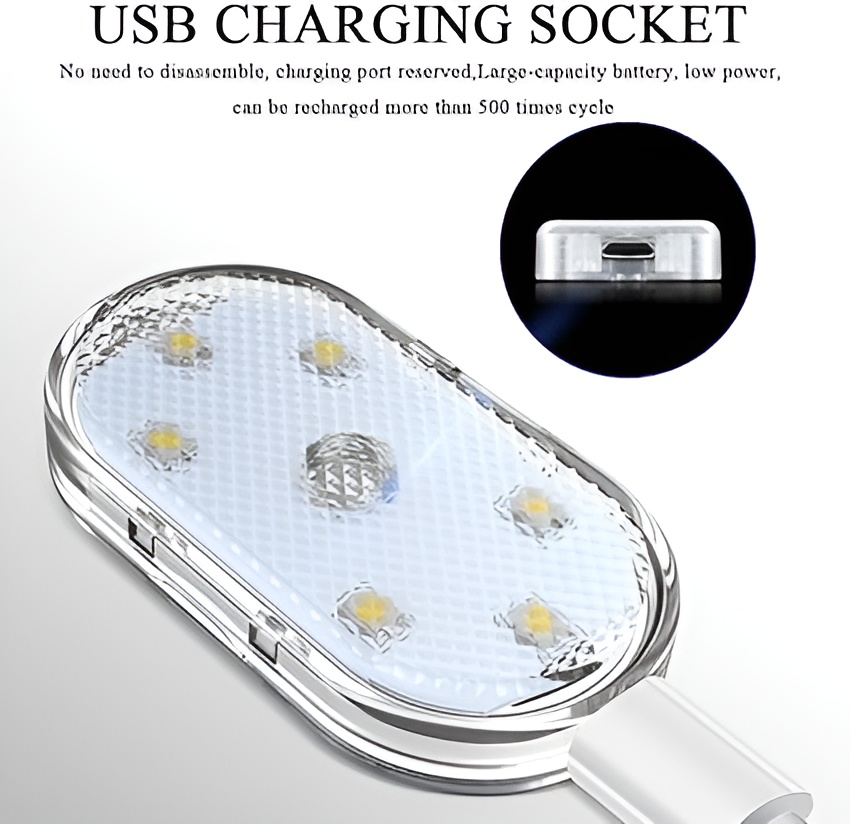 Universal RGB Touch Car Led Interior Lights, USB Rechargeable | Self Adhesive Portable Led Lights for Cars RVS and Trucks