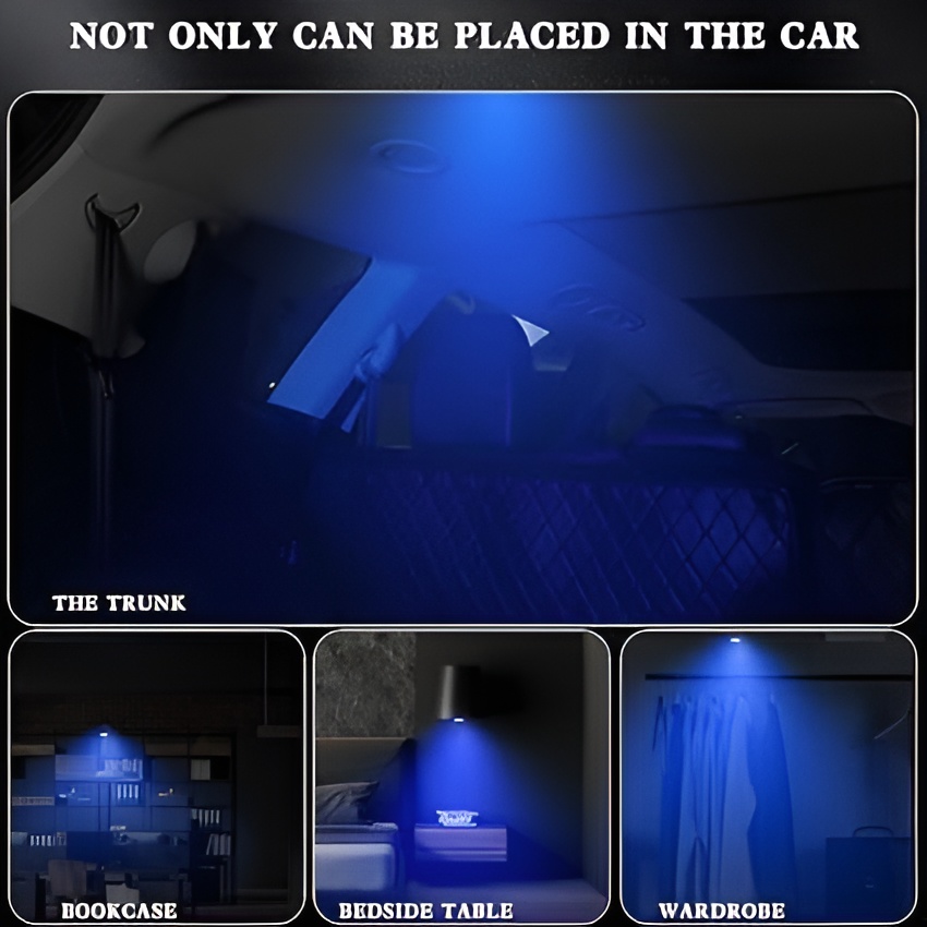 Universal RGB Touch Car Led Interior Lights, USB Rechargeable | Self Adhesive Portable Led Lights for Cars RVS and Trucks