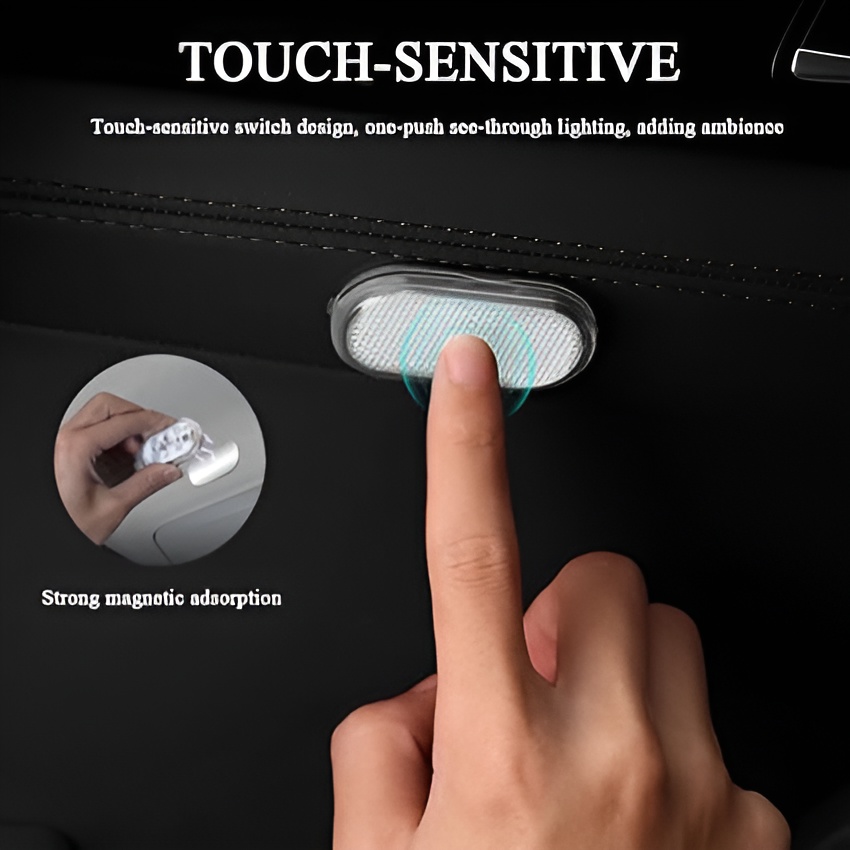 Universal RGB Touch Car Led Interior Lights, USB Rechargeable | Self Adhesive Portable Led Lights for Cars RVS and Trucks
