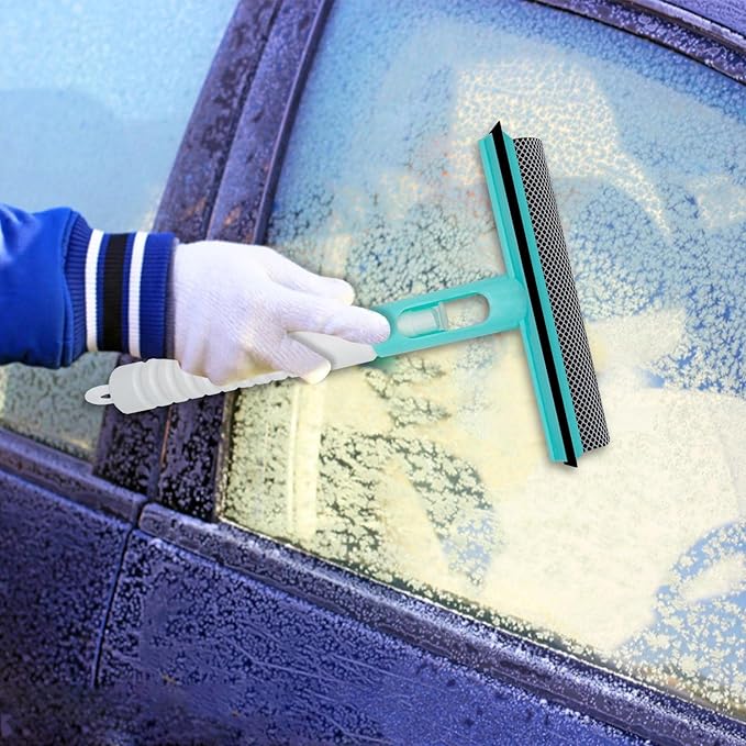 3 in 1 Spray, Sponge and Wipe Multifunctional Glass Cleaning Brush Wiper for Car, Bathrooms, Kitchens, and Living Rooms (random color)