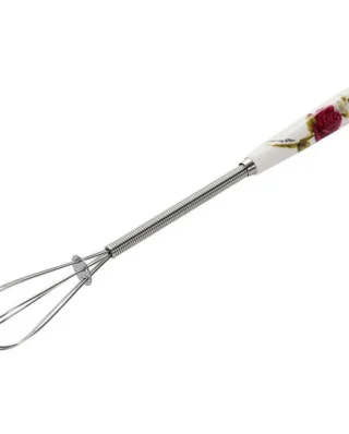 Mini Ceramic Flower Print Handle Egg Coffee milk cream Beater Hand Mixer Whisk - 1 pc (Random Whisk)