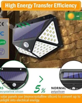 LED Solar Lights Outdoor Lighting Wireless Motion Sensor Lights IP65 Waterproof 270°Wide Angle Security Wall Lights with 3 Modes for Yard Stairs Garage Fence Porch