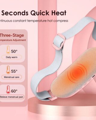 Electric Period Cramp Massager Vibrator Heating Belt for Menstrual Relief Pain Waist Stomach Warming Women Gift Box Packing(random color )