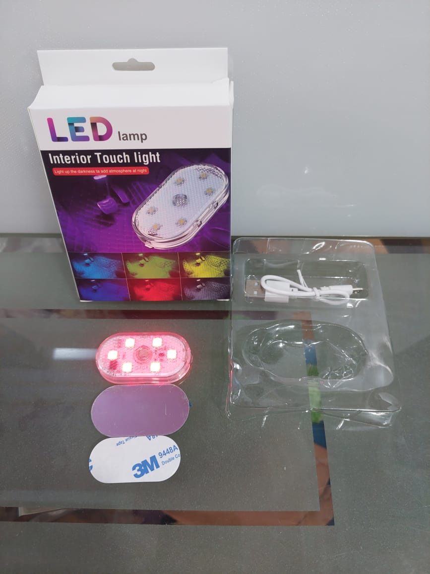 Universal RGB Touch Car Led Interior Lights, USB Rechargeable | Self Adhesive Portable Led Lights for Cars RVS and Trucks