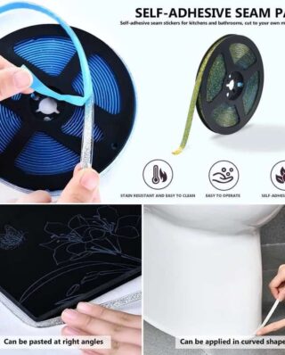 Self Adhesive Seam Sticker Sealant Tape,Tile Gap Tape Waterproof Seam Decorative Sticker  Decorative Tap, Tables, Edging Tiles For Kitchen And Bathrooms - 10 Meter (Random color)