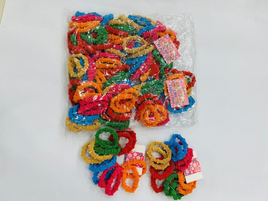 (Pack of 12) Hair Ponies multicolored ties for women and girls