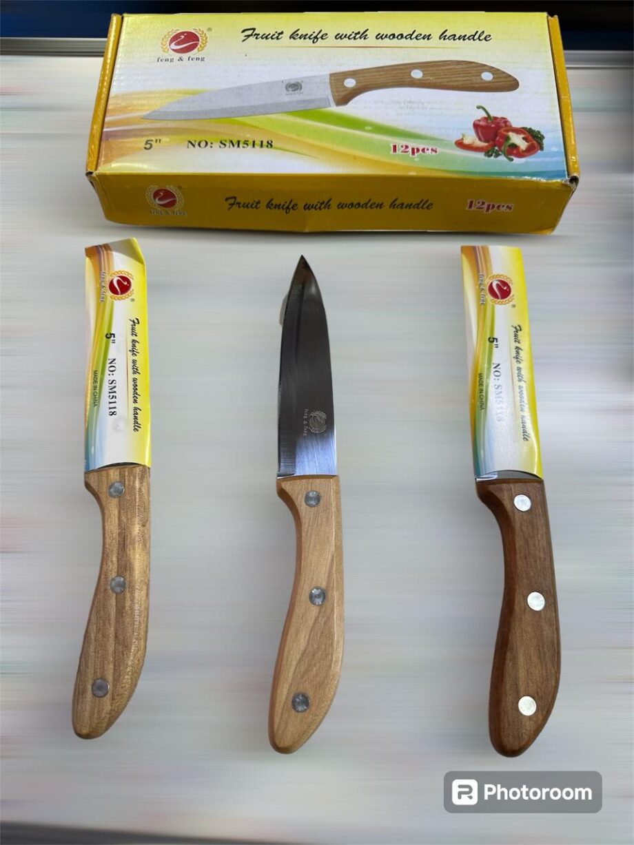 3pcs set Friut Knife with wooden handle
