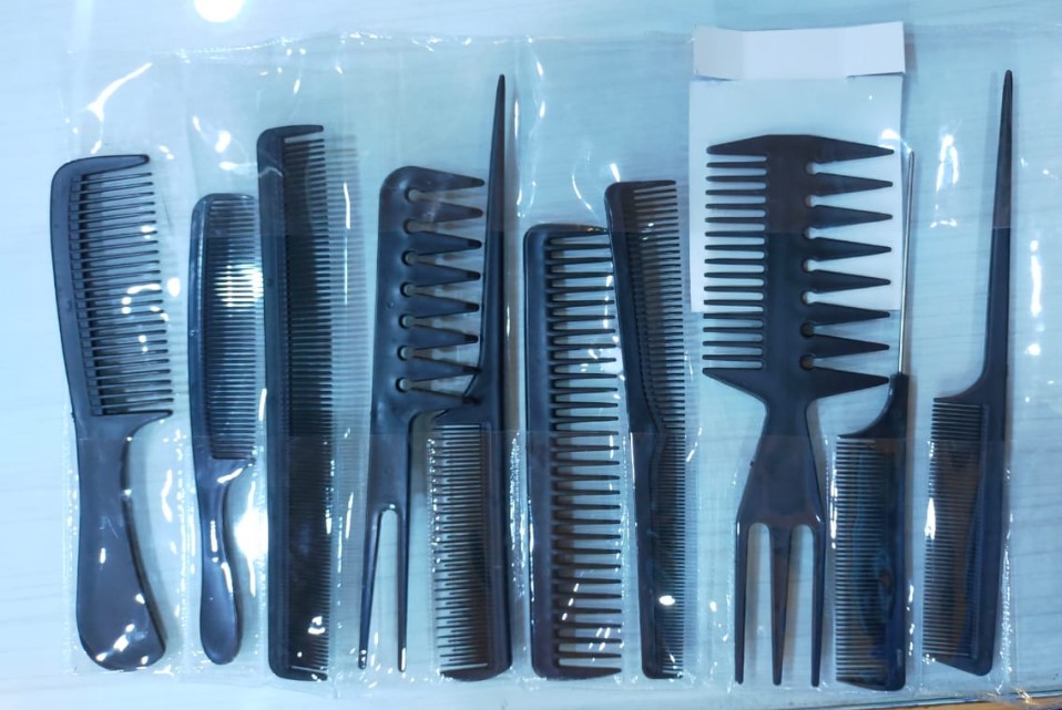 Hair Comb Set Professional Saloon – Pack of 10 Tail Comb Kit Hair Cutting Comb Set