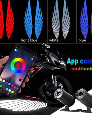 Bluetooth control angel wing light multicolor for all bikes and car uneversa