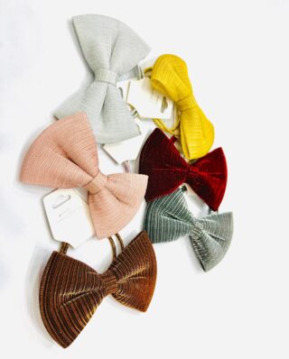 Shiny Bow style hair rubber for girls and women’s new hair styles (random color)