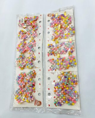 Girls Multicolor Pearl Beads Girl Hair Clips (random color)