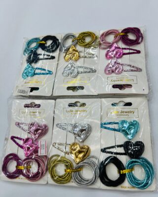 Glitter hairpin barrette with glitter ponies for girls styling tools gift head wear (random colors )