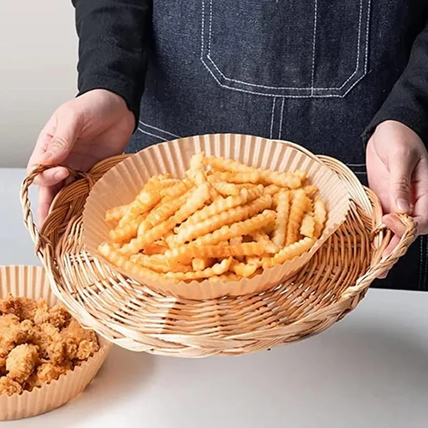 Multi-Purpose Non-Stick Air Fryer Disposable Liners Paper (Pack of 50)