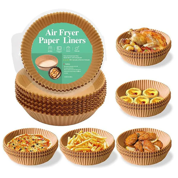 Multi-Purpose Non-Stick Air Fryer Disposable Liners Paper (Pack of 50)