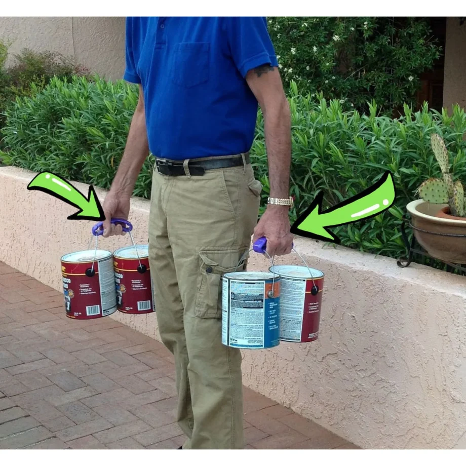 One-piece soft handle plastic bag holder to save effort and avoid hand fatigue (random color)