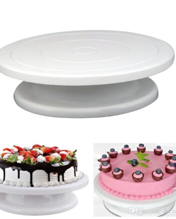 Cake Decorating Revolving Turntable Stand, Cake Rotating Decoration Round Plate Stand, 28cm