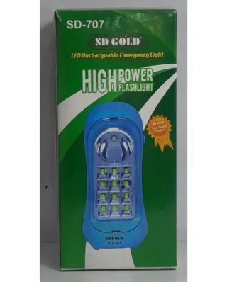 SD 707 flashlight rechargeable emergency light (RAndom Color)