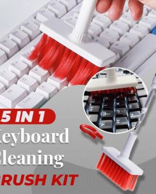 Soft Brush 5 in 1 Multi-Function Cleaning Tools Kit for Keyboard Earphone Cleaner Soft High-Density Brush Set (Random Color)