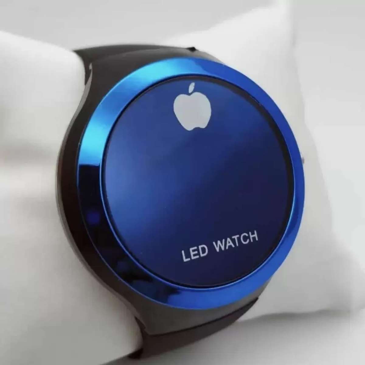 Round Shape Led Digital Watch with Apple Logo Digital Watch-watch for Men and Women (Random Color )