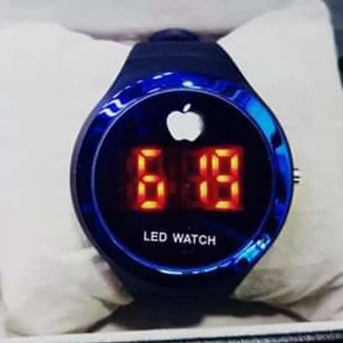 Round Shape Led Digital Watch with Apple Logo Digital Watch-watch for Men and Women (Random Color ) - Image 2