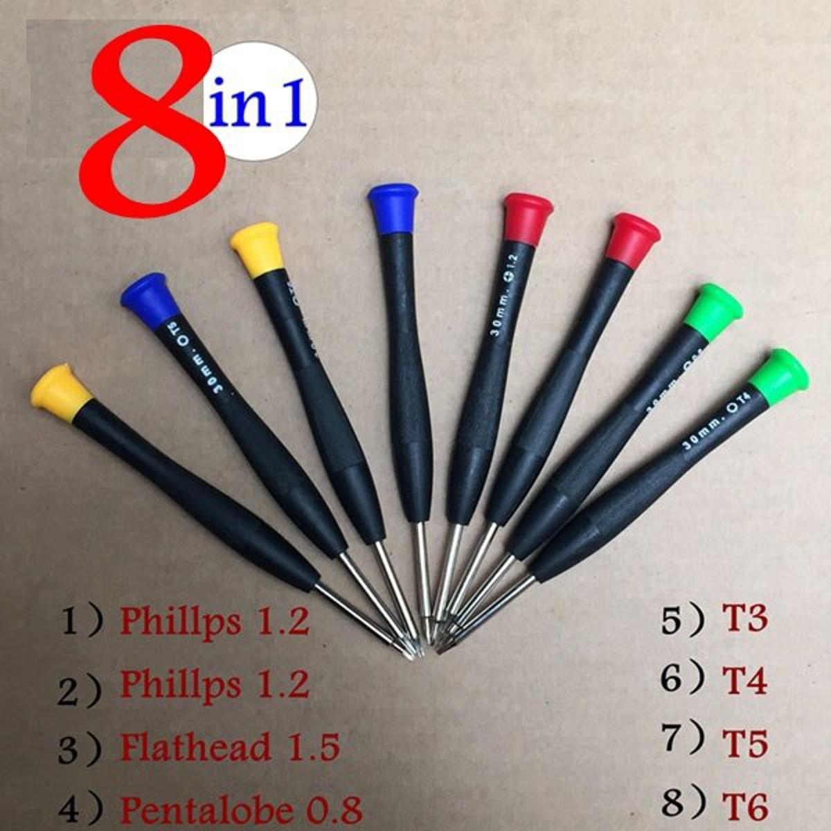 8 in 1 Screwdriver Set for mobile laptops and tablets repairing SH-6308A (random color) - Image 6