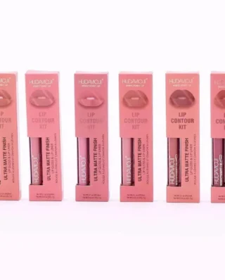 HUDAMOJI Ultra Matte Finish Lip Gloss And Lip Liner Lip Contour Set