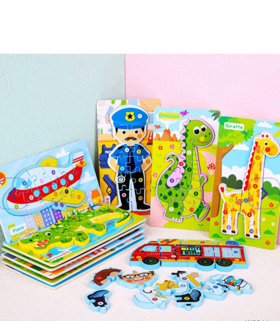 Wooden puzzles for kids (random design)