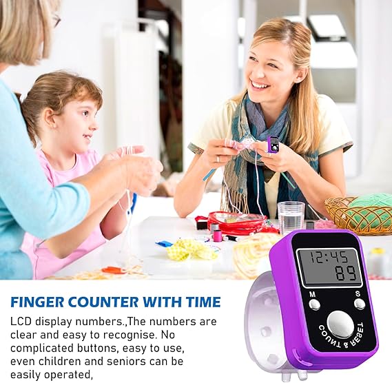 Mitening Manual Counter, Digital Counter, Electronic Counter, Padel Points Counter, People Counter, Clicker Counter for School Competition Stadium Bus Station (Random Color)