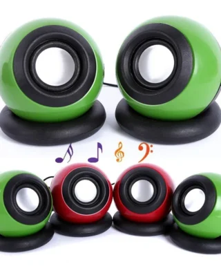 (Pair) IF-10 USB 2.0 Mini USB Speaker for Laptop and Desktop (random color)