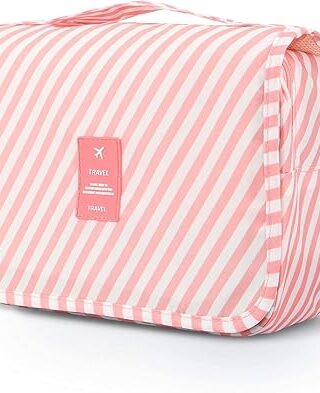 Travel Makeup Cosmetic Organizer Bag(Only Pink)
