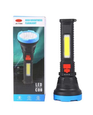 JX-1106C High Brightness Flashlight USB Charging w/ Cord Portable Lamp (random color)