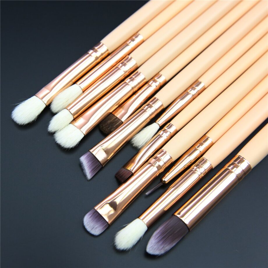 Make Up Eye Brushes Set, Lover Bar 15pcs Makeup Brush- with Travel Organizer  with pouch(random color)