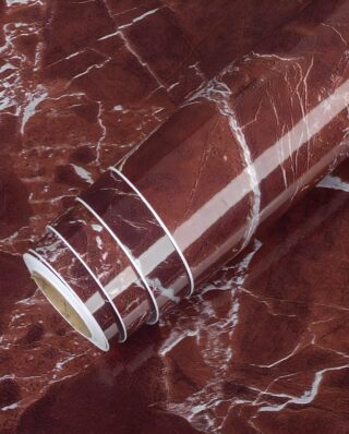 brown Marble Sheet Contact Paper for Wallpaper Covers Counter Top Peel and Stick Waterproof Wallpaper for Decor Kitchen Cabinets Island Table Furniture Wall