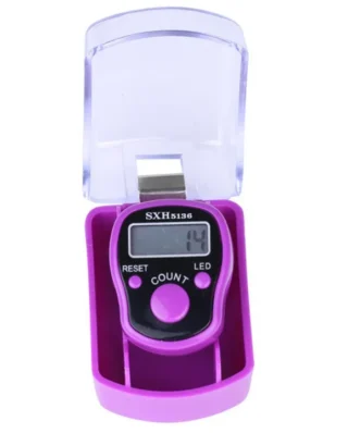 Finger Counter, Digital Tasbeeh, Digital Hand Tally Counter with LED Light (Random Color)