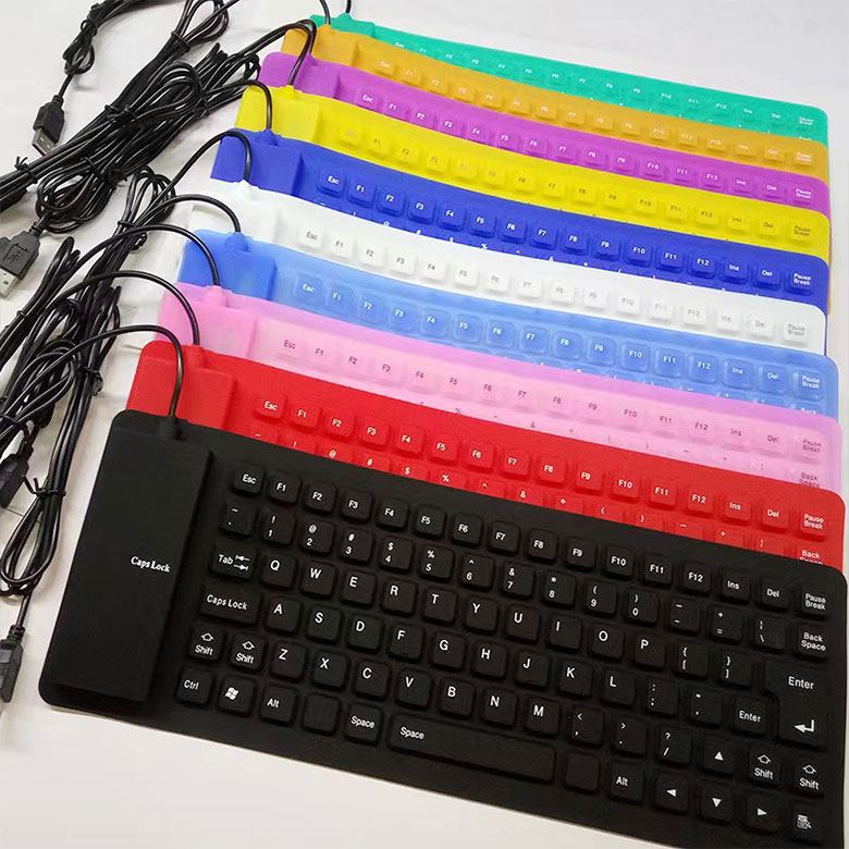 Flexiable Keyboard / foldable keyboard with number pad is made of high-intensity (random color)