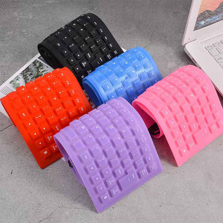 Flexiable Keyboard / foldable keyboard with number pad is made of high-intensity (random color)