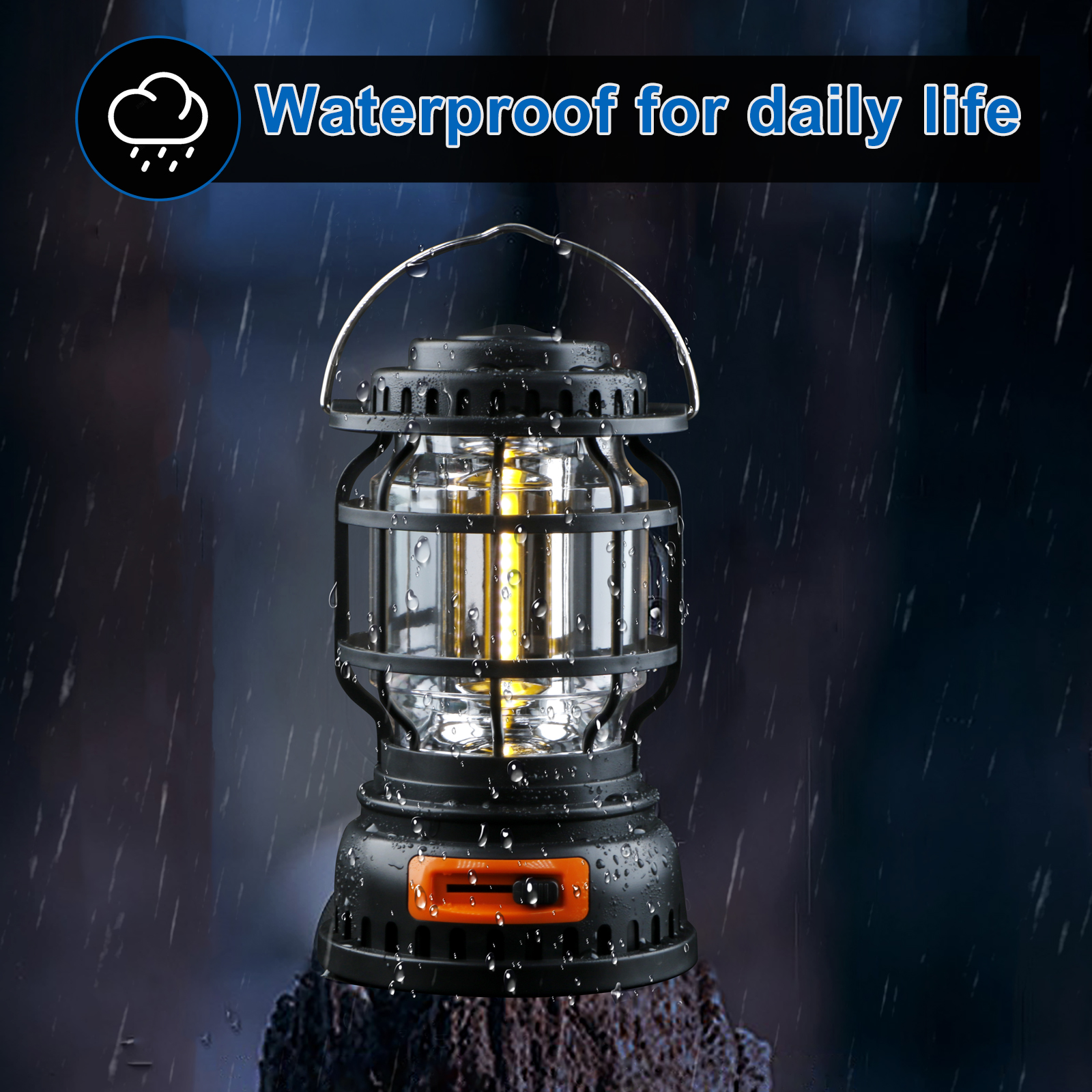 Sell Handle LED Camping Lantern Rechargeable Tent lamp solar powered camping lamp for outdoor(random color) - Image 9