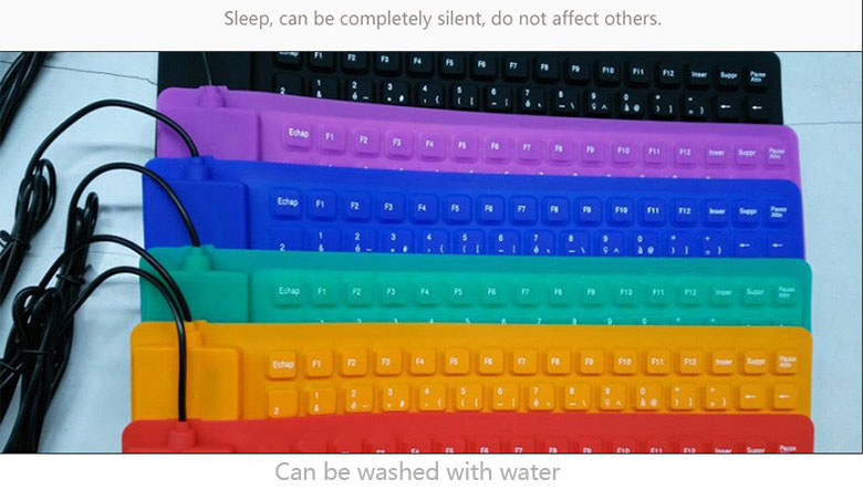 Flexiable Keyboard / foldable keyboard with number pad is made of high-intensity (random color)