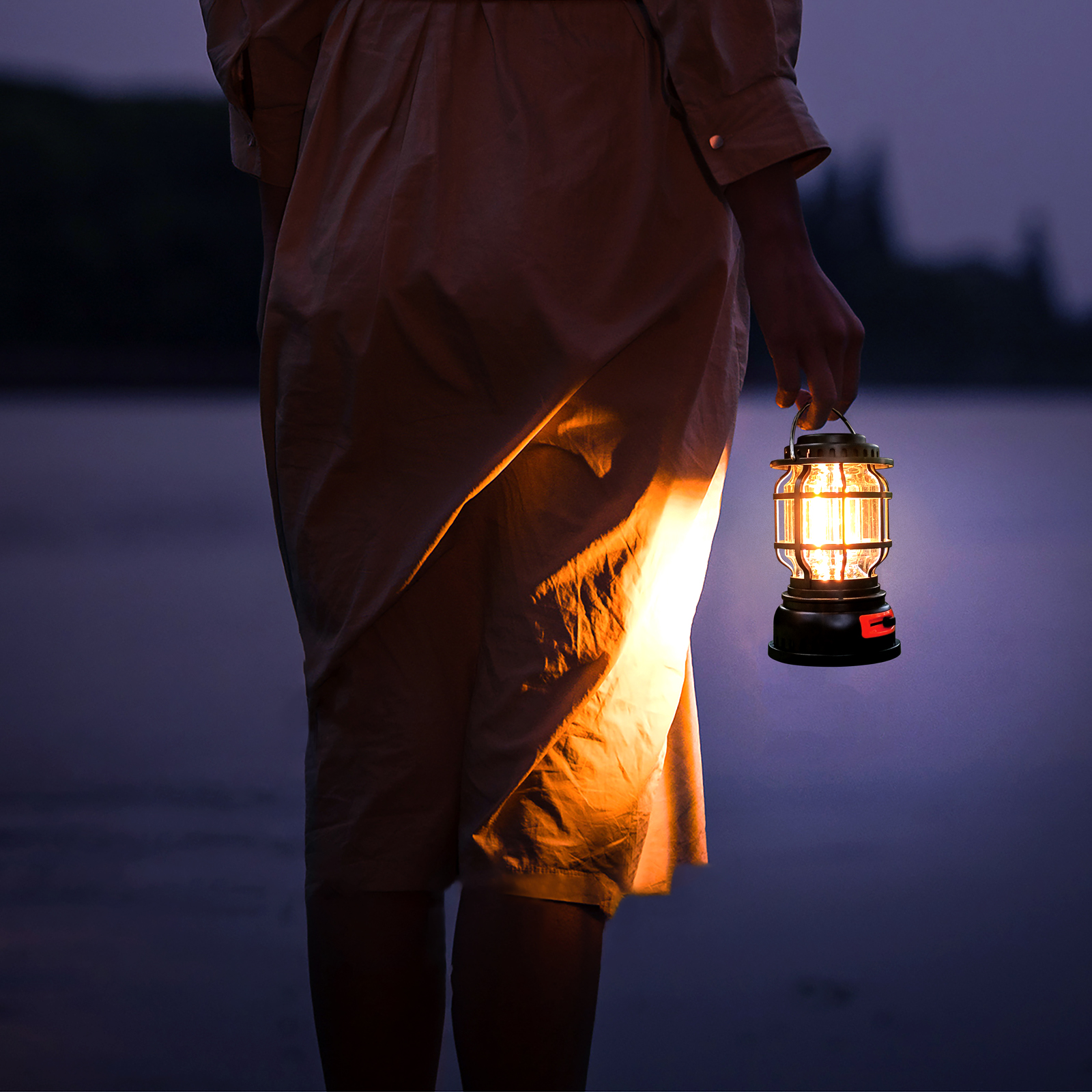 Sell Handle LED Camping Lantern Rechargeable Tent lamp solar powered camping lamp for outdoor(random color) - Image 7