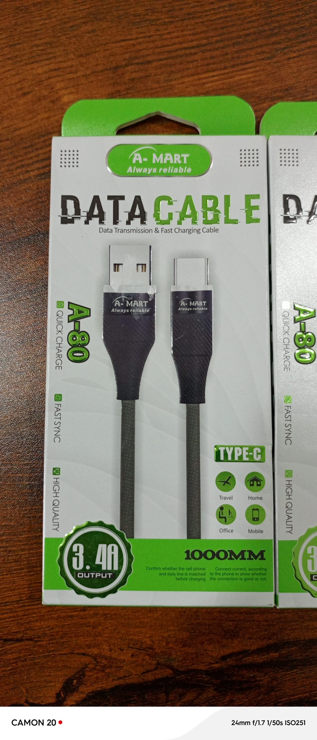 C TYPE DATA CABLE 3.4A OUTPUT ,data transmission and fast charging cable - Image 3