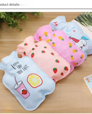 Mini Hot Water Bottle, Light and Handy Hot Water Bag Hand Warmer Pain Relief ( random design )