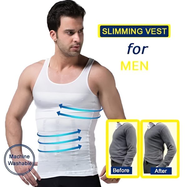 Slim N Fit Body Shaper Vest Shirt – Tank Top Sleeveless Shape Wear For Men - Image 8