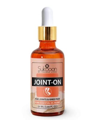Sukoon Joint On Essential Oil Blend for pain in joints, back pain, arthritis pain, knee pain, tennis elbow, strains and sprains (30ml)