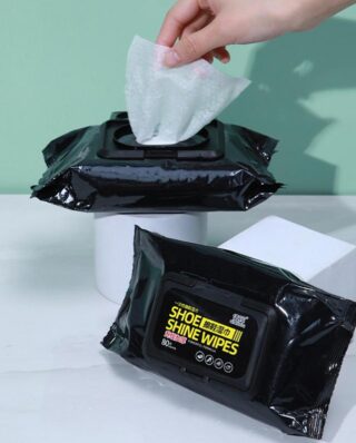 Disposable Shoe Cleaning Wipes | Quick Shine Clean Wet Wipes (80 Wipes In 1 Packet)