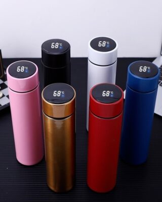 Temperature Display Vacuum Insulated Water Bottle Thermo Flask Made of Premium Stainless Steel Coffee Cup (Random Color)( 500ml )